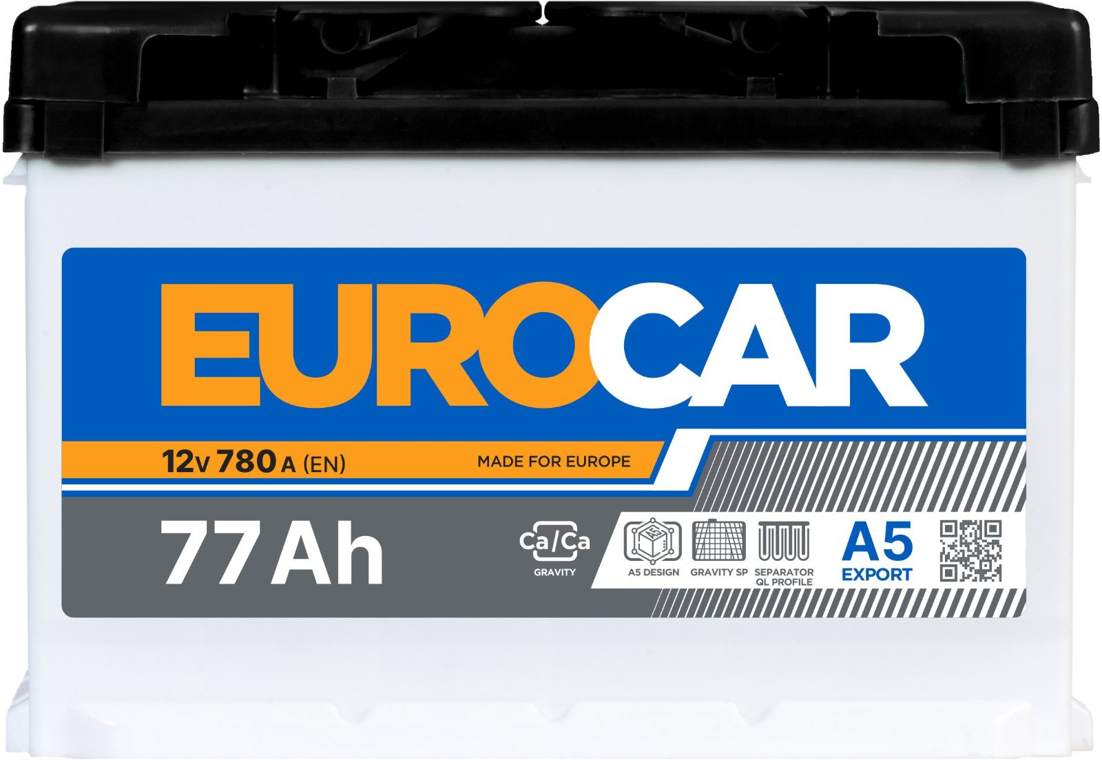 Акумуляторна батарея А5 EUROCAR 6ст-77АЗ(1) (L3) 780A 12v (В03) (STD)